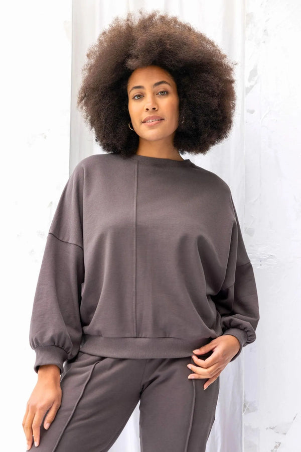 ReCreate Clothing | Around Sweatshirt | Charcoal | The Colab | Shop Womens | New Zealand