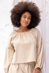 ReCreate Clothing | Mahina Top | Cream Stripe | The Colab | Shop Womens | New Zealand