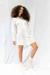 ReCreate Clothing | Found Shirt Dress | White | The Colab | Shop Womens | New Zealand