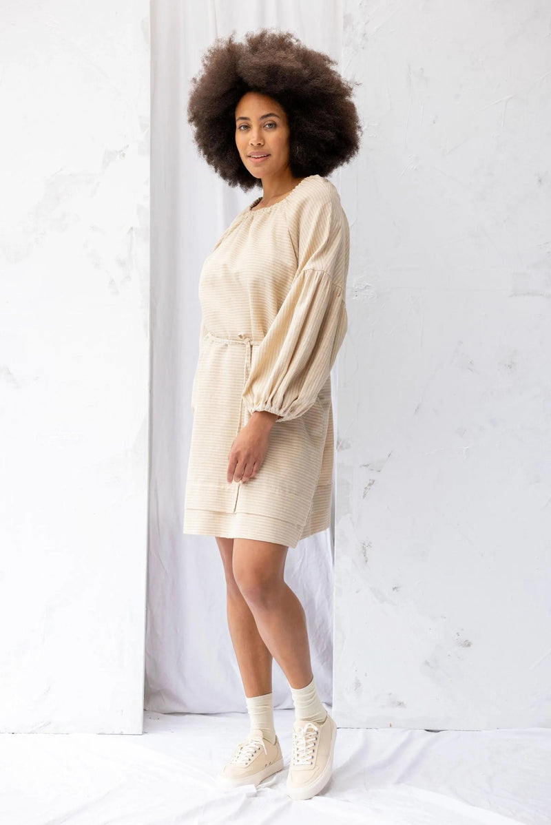 ReCreate Clothing | Mahina Dress | Cream Stripe | The Colab | Shop Womens | New Zealand