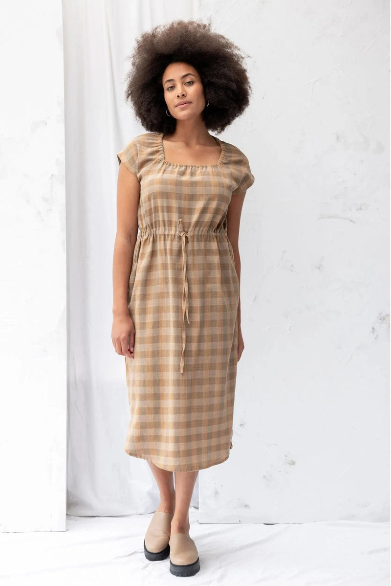 ReCreate Clothing | Remmy Dress | Earth Check | The Colab | Shop Womens | New Zealand