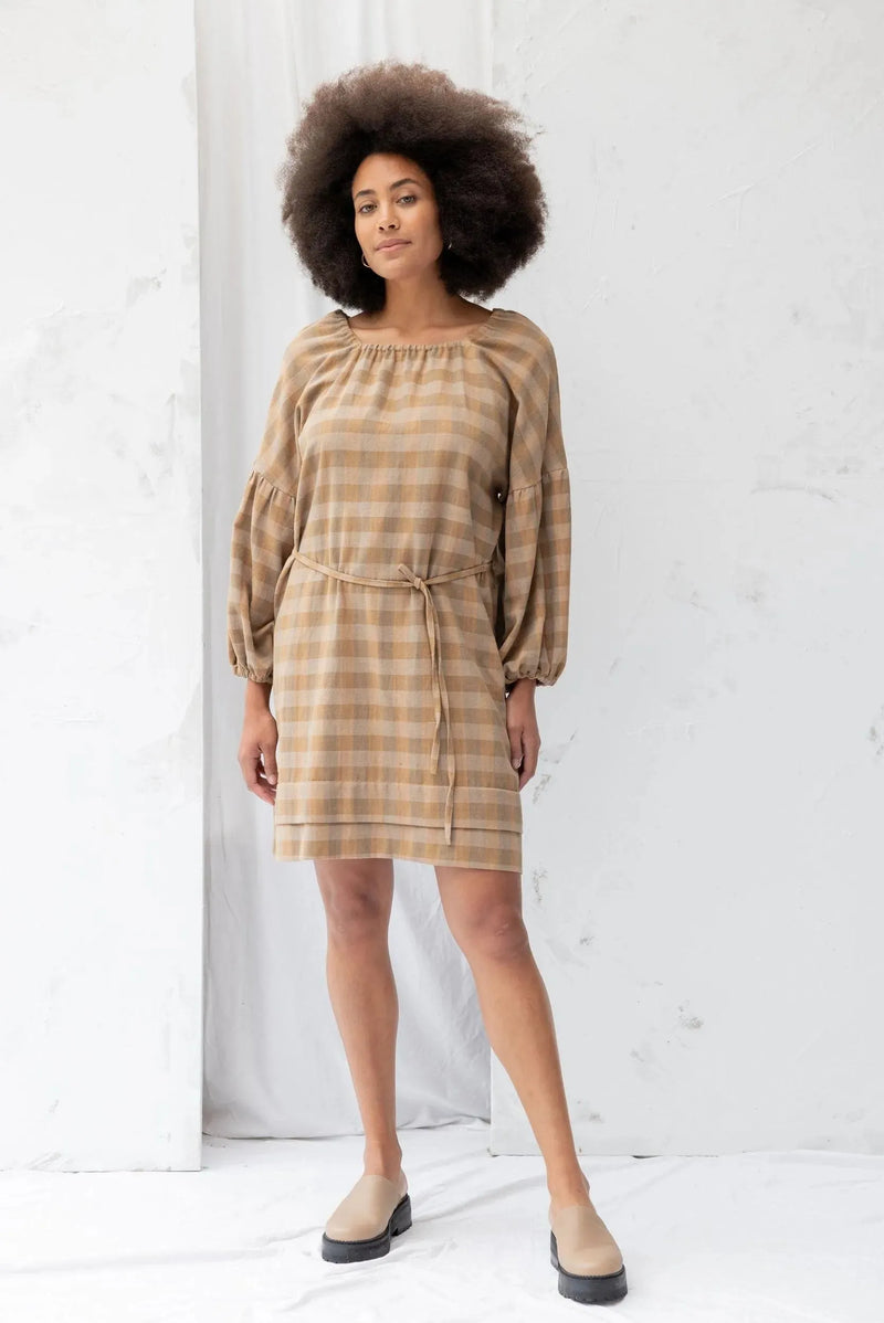 ReCreate Clothing | Mahina Dress | Earth Check | The Colab | Shop Womens | New Zealand