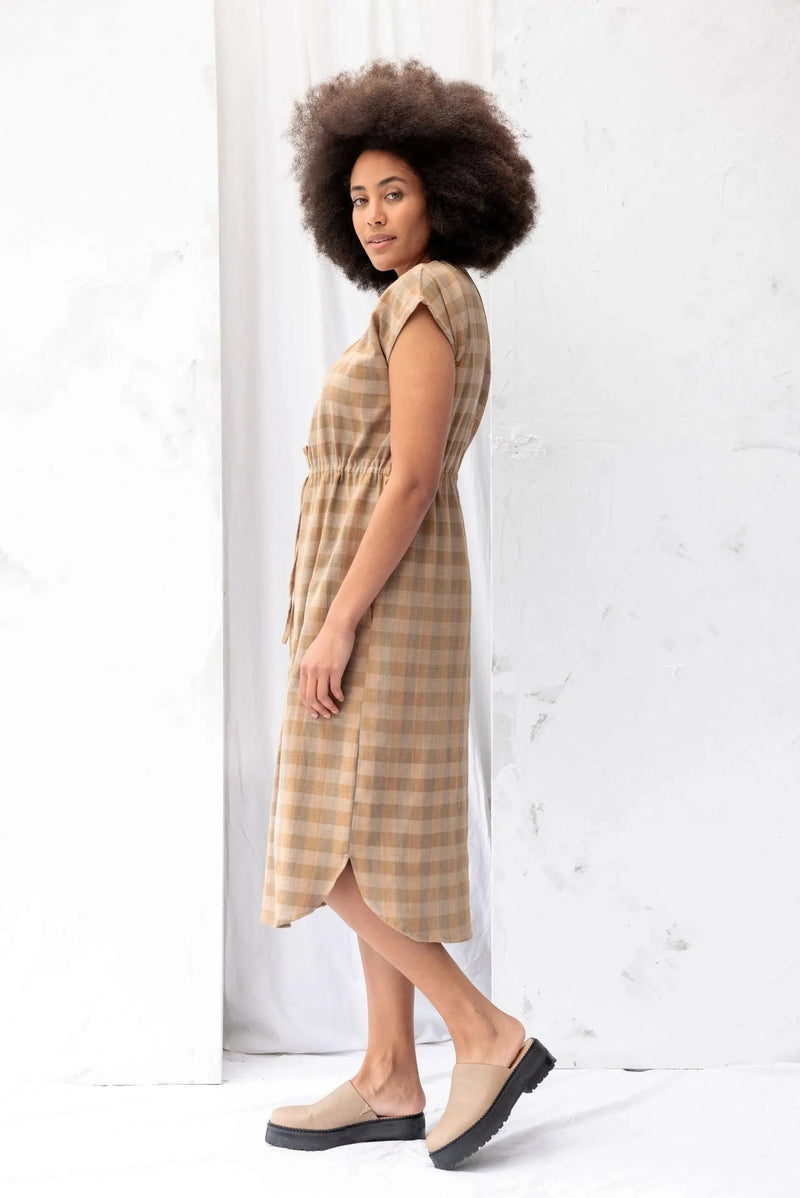 ReCreate Clothing | Remmy Dress | Earth Check | The Colab | Shop Womens | New Zealand