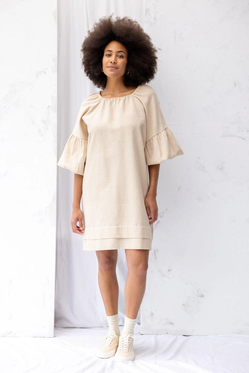 ReCreate Clothing | Mahina Dress | Cream Stripe | The Colab | Shop Womens | New Zealand