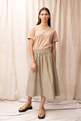 Cas Skirt | Moss Stripe