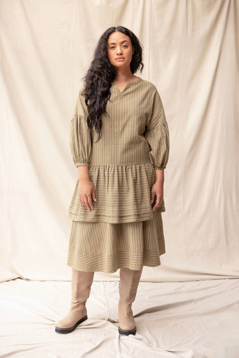 Hart Dress | Moss Stripe