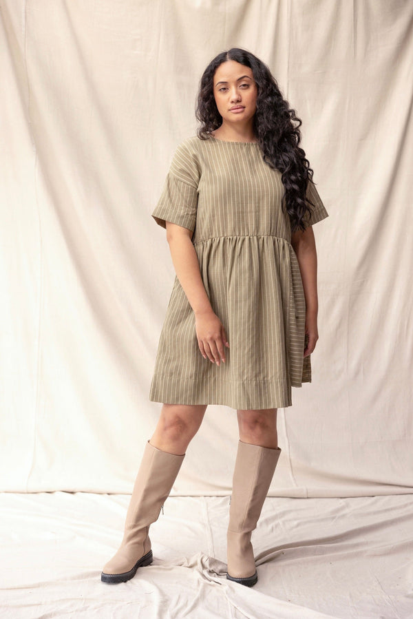 Hobby Dress | Moss Stripe