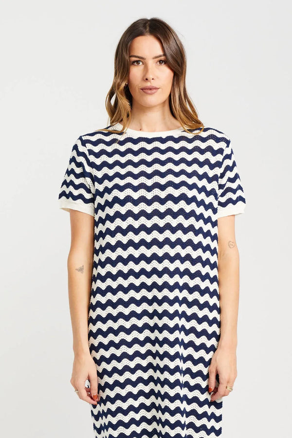 Thing Thing | Squiggle Dress | Unbleached Navy | The Colab | Shop Womens | New Zealand