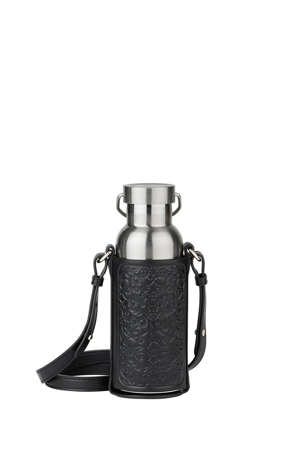 Filigree Bottle Holder & Bottle | Black