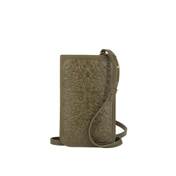 Filigree Phone Pouch | Dark Olive