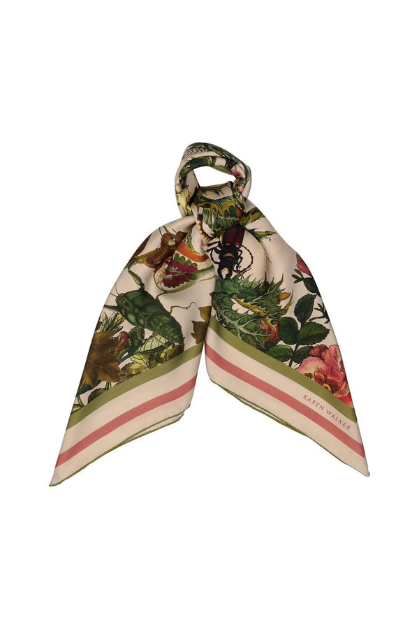 Karen Walker | Insect & Fruit Classic Scarf | Macadamia Multi | The Colab | Shop Womens | New Zealand