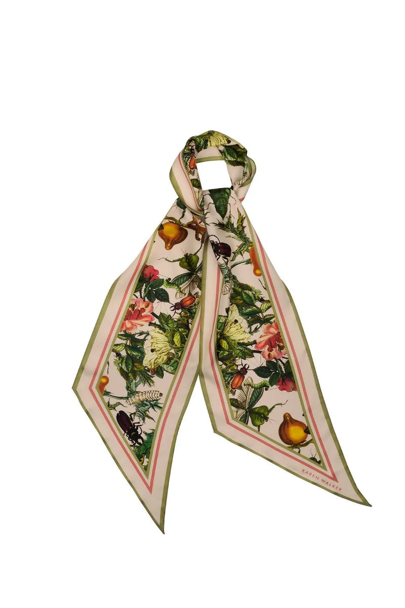 Karen Walker | Insects & Fruit Sash Scarf | Macadamia Multi | The Colab | Shop Womens | New Zealand