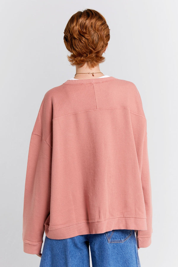 Embroidered Runaway Girl Sweatshirt | Rose