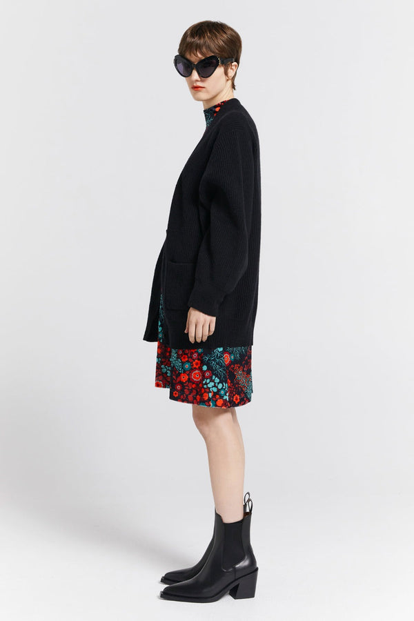 Keikao Oversized Cashmere Cardigan | Black