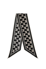 Karen Walker | Monogram Sash Scarf | Black & Cream | The Colab | Shop Womens | New Zealand