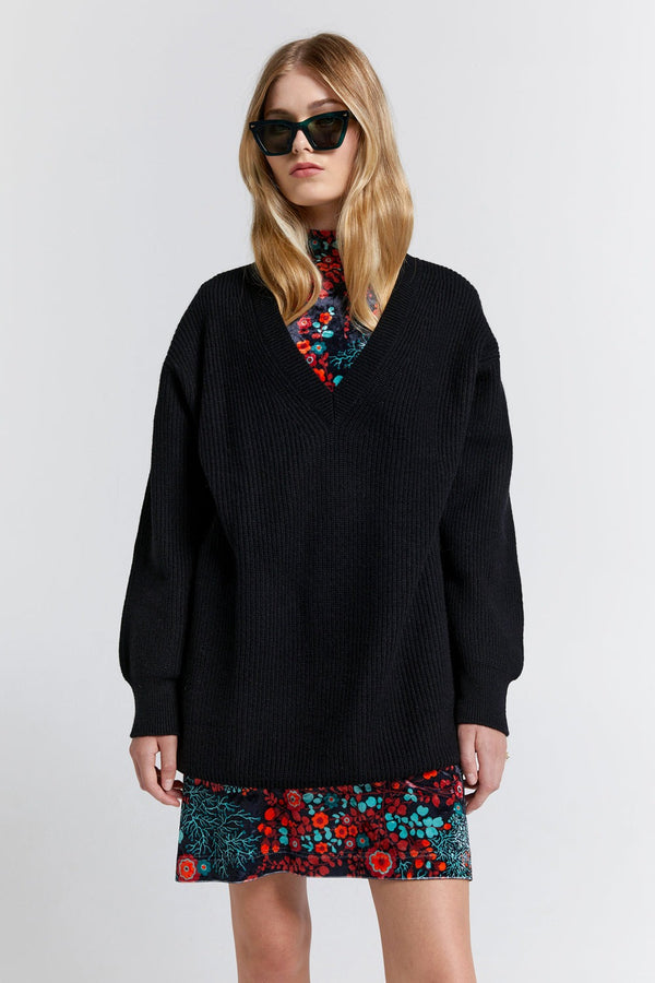 Naomi Oversized Cashmere Sweater | Black