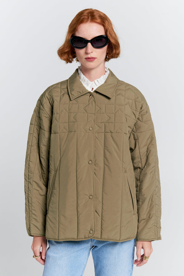 Quilted Voyager Jacket | Herb Green