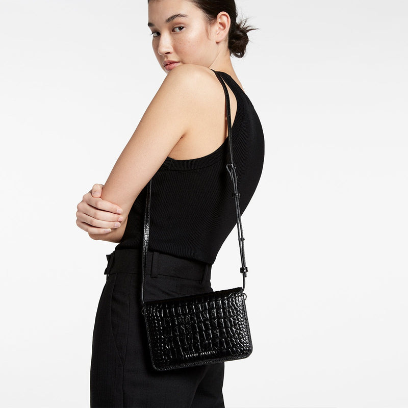 She Burns Bag | Black Croc