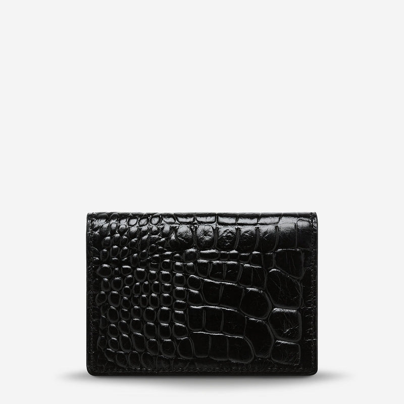 Easy Does It Wallet | Black Croc