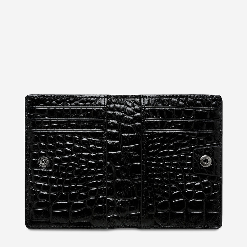 Easy Does It Wallet | Black Croc