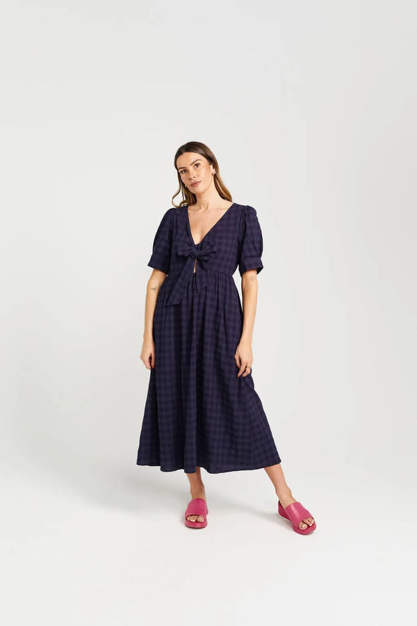 Thing Thing | Dazzling Dress | Navy Check | The Colab | Shop Womens | New Zealand