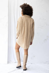 ReCreate Clothing | Found Shirt Dress | Brown Gingham | The Colab | Shop Womens | New Zealand